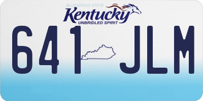 KY license plate 641JLM