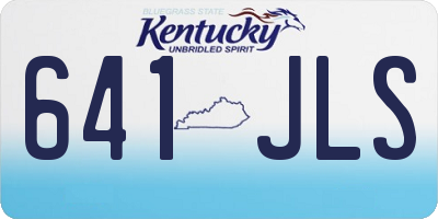 KY license plate 641JLS