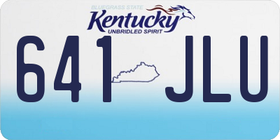 KY license plate 641JLU