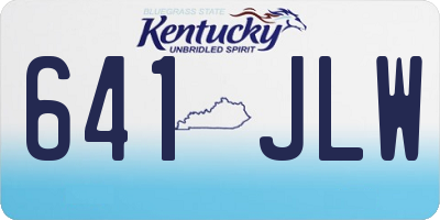 KY license plate 641JLW