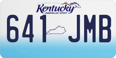 KY license plate 641JMB