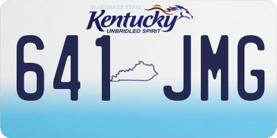 KY license plate 641JMG