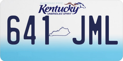 KY license plate 641JML