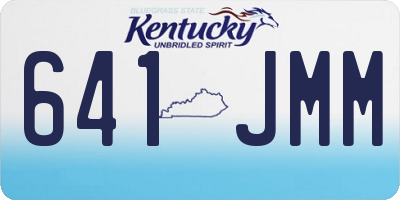 KY license plate 641JMM
