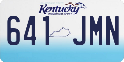 KY license plate 641JMN