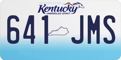 KY license plate 641JMS