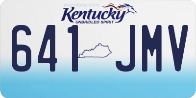 KY license plate 641JMV