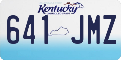 KY license plate 641JMZ