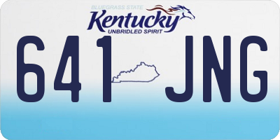 KY license plate 641JNG