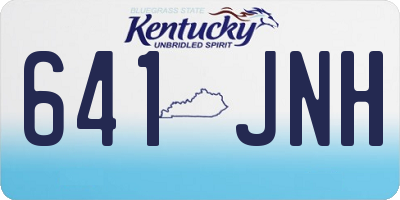 KY license plate 641JNH