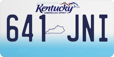 KY license plate 641JNI
