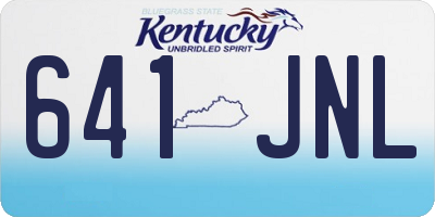 KY license plate 641JNL