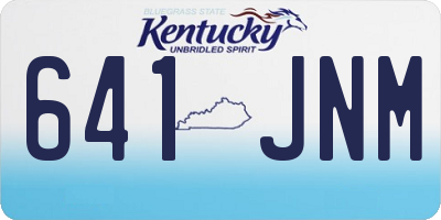 KY license plate 641JNM