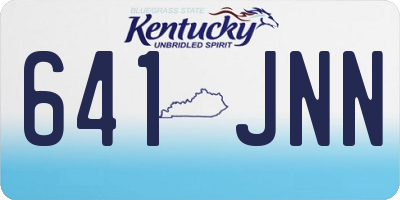 KY license plate 641JNN