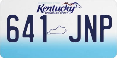 KY license plate 641JNP