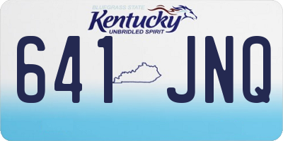 KY license plate 641JNQ