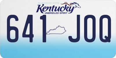 KY license plate 641JOQ