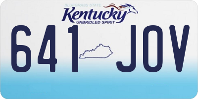 KY license plate 641JOV