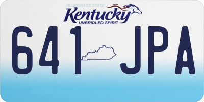 KY license plate 641JPA