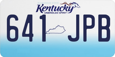 KY license plate 641JPB