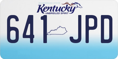 KY license plate 641JPD