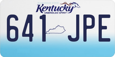 KY license plate 641JPE