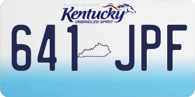 KY license plate 641JPF