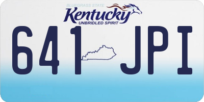 KY license plate 641JPI