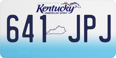KY license plate 641JPJ