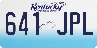 KY license plate 641JPL