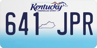 KY license plate 641JPR