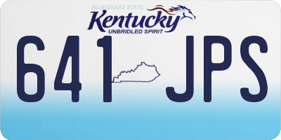 KY license plate 641JPS