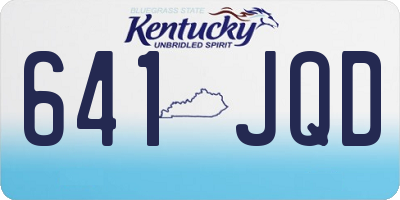 KY license plate 641JQD