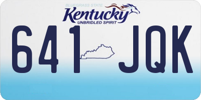 KY license plate 641JQK