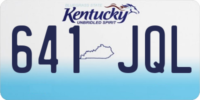 KY license plate 641JQL