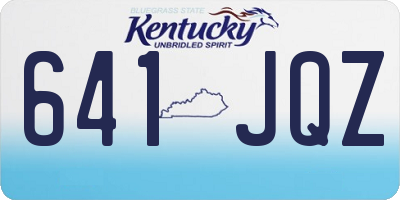 KY license plate 641JQZ