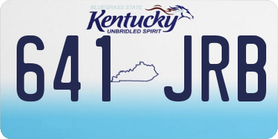 KY license plate 641JRB