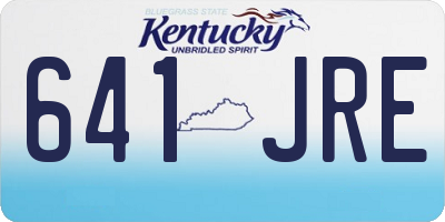 KY license plate 641JRE