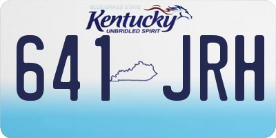 KY license plate 641JRH
