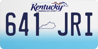 KY license plate 641JRI