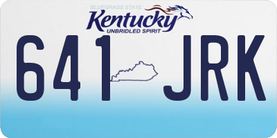 KY license plate 641JRK