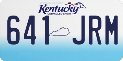 KY license plate 641JRM