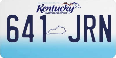 KY license plate 641JRN