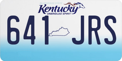 KY license plate 641JRS