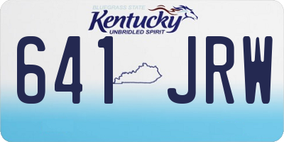 KY license plate 641JRW