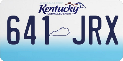 KY license plate 641JRX