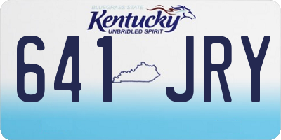 KY license plate 641JRY