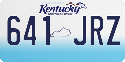 KY license plate 641JRZ