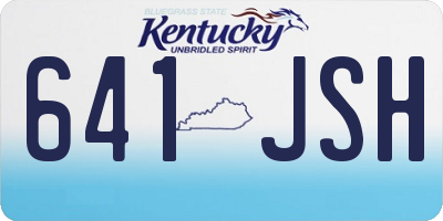 KY license plate 641JSH