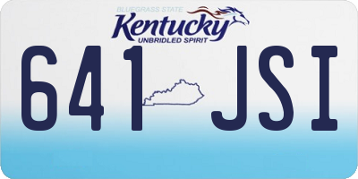 KY license plate 641JSI